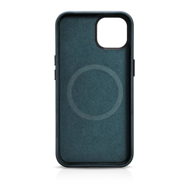 iCarer iPhone 14 Plus Skal Magsafe Äkta Läder Oil Wax - Mörkblå