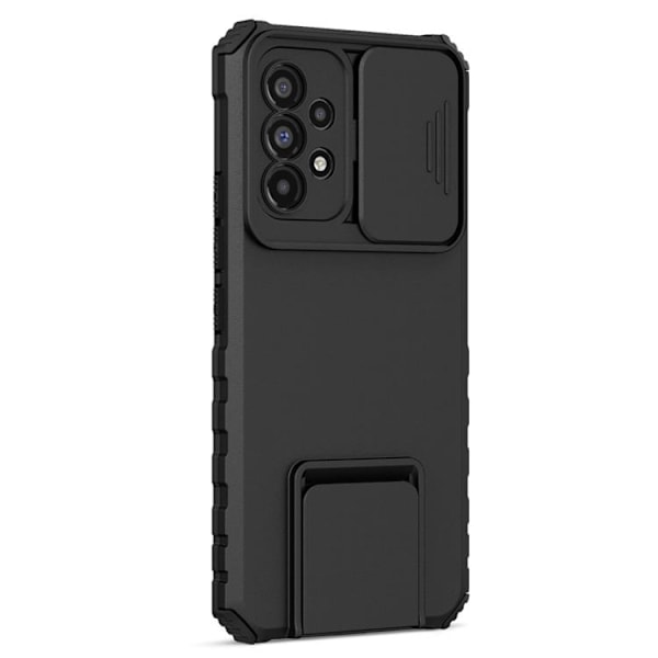 Galaxy A12 4G Skal Kickstand Kameraskydd Slide - Svart Svart