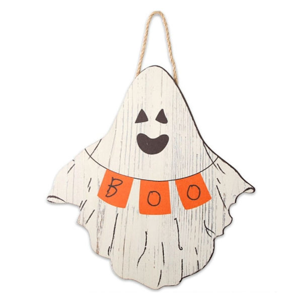 Halloween Hängande Pumpa Fladdermus Spöke Trä - Ghost