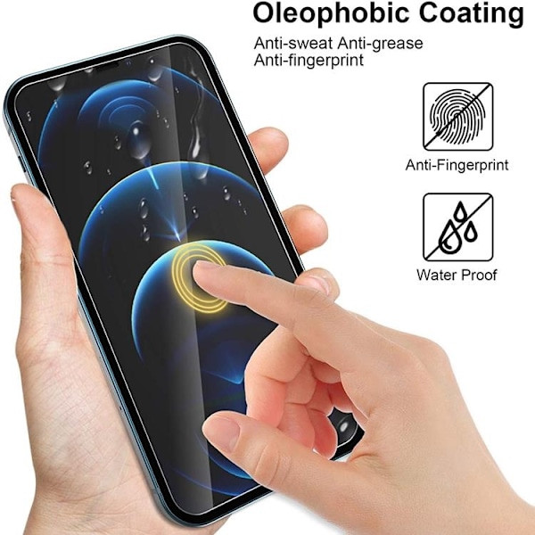iPhone 12 Pro Max [4-PACK] 2 X Kameralinsskydd Glas + 2 X Härdat glas