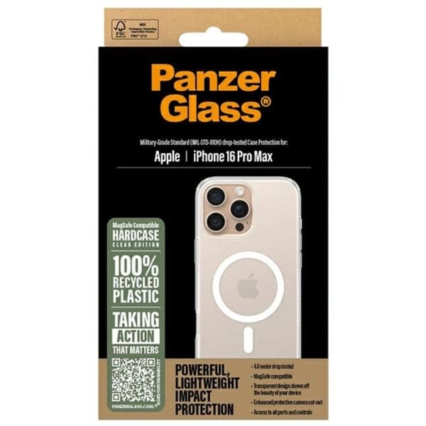 PanzerGlass Mobilskal till iPhone 16 Pro Max Magsafe Hard - Vit/Transparent Transparent