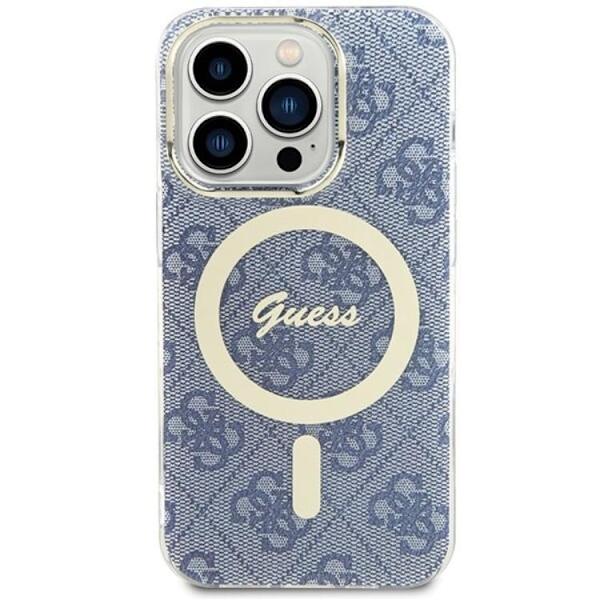 Guess iPhone 15 Pro Max Mobilskal Magsafe IML 4G - Blå Blå