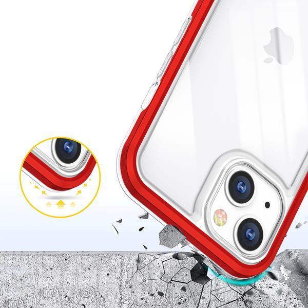 iPhone 13 mini Skal Clear 3in1 Gel - Röd
