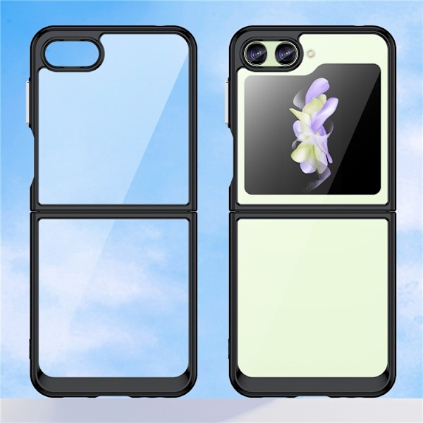 Galaxy Z Flip 5 Mobilskal Shockproof TPU Acrylic - Svart Svart