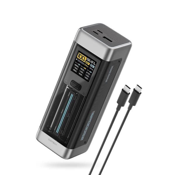 Cuktech Powerbank 25000mAh 210W 2xUSB-C 1xUSB-A - Sort Svart