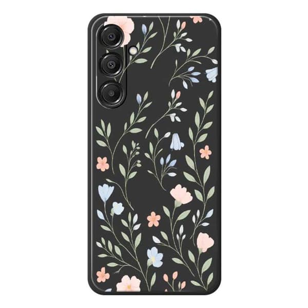 Mobilskal för Samsung Galaxy S26 Plus TPU Blommönster - Svart