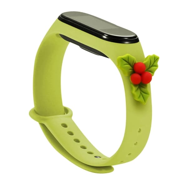 Xiaomi Mi Band 3/4 Silikon Strap Xmas Mistletoe - Grön Grön