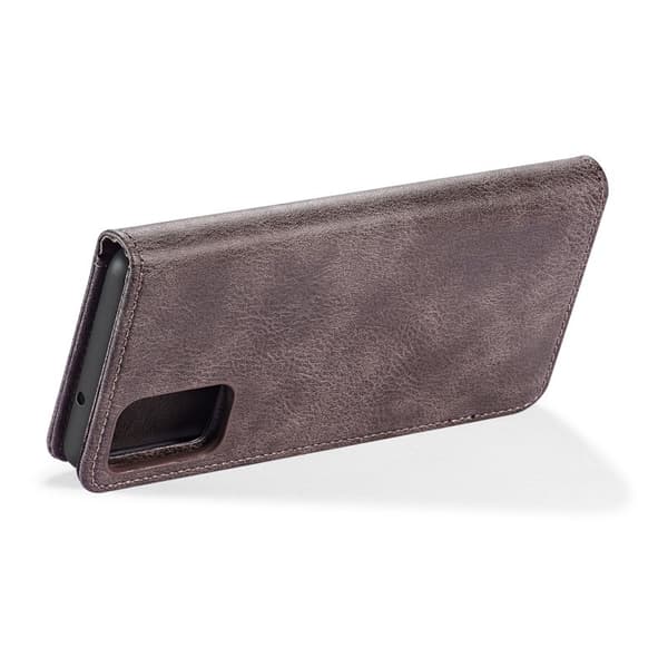 DG.MING Detachable 2-in-1 Plånboksfodral Äkta Läder för Samsung Galaxy S20 - Grå