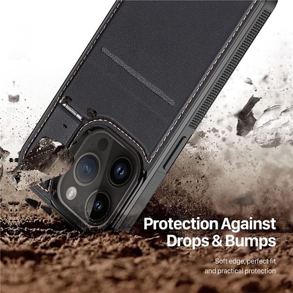 Dux Ducis iPhone 14 Pro Max Mobilskal Magsafe Korthållare Rafi Svart
