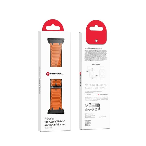 Forcell Apple Watch (38/40/41) Armbånd Silikone - Orange Orange
