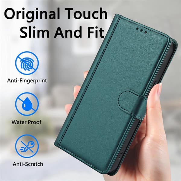 Plånboksfodral för Samsung Galaxy S26 Plus Konstläder Ställ - Grön
