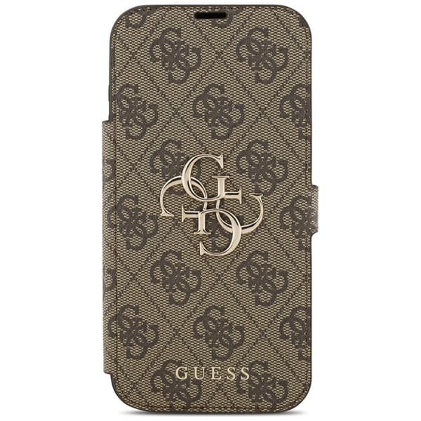 Guess iPhone 17 Pro Max Plånboksfodral Metal Logo - Brun Brun
