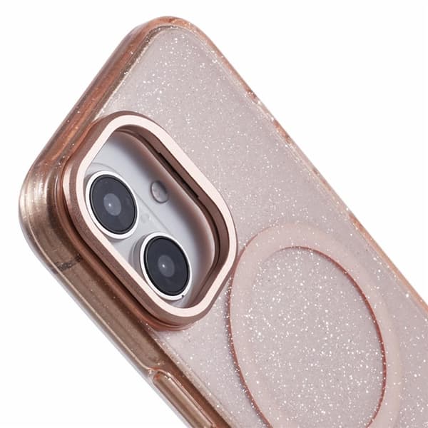 KIGC Mobilskal till iPhone 16 MagSafe Epoxy Kickstand - Guld
