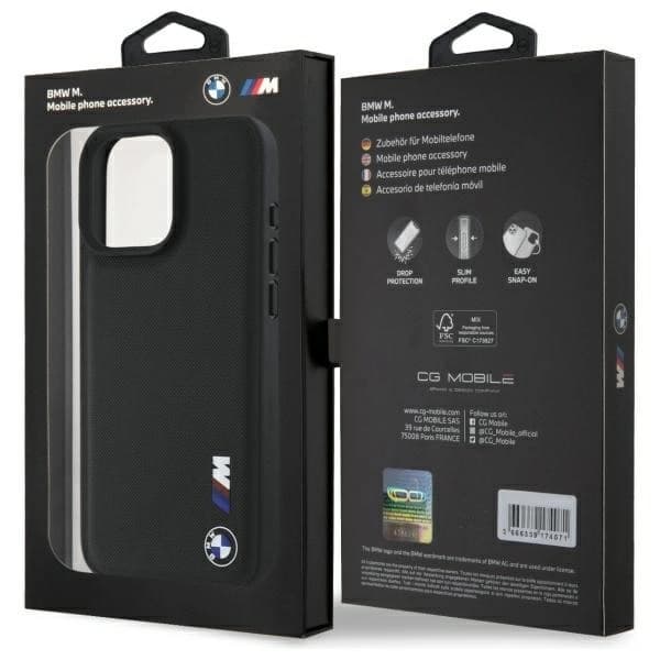 BMW Mobilskal till iPhone 16 Pro Max Smooth Rubber Logo - Svart Svart