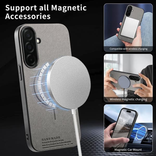Mobilskal för Samsung Galaxy S26 Magnetiskt PC + TPU - Grå