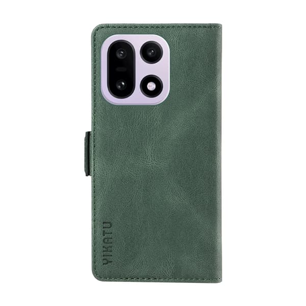 YIKATU OnePlus 15 5G Konstläder Plånboksfodral Skin-touch Feeling Grön