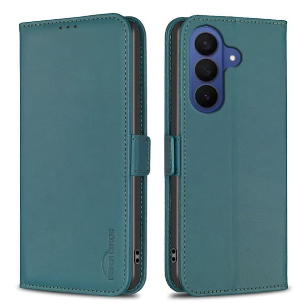 BINFEN Samsung Galaxy S26 Plus Plånboksfodral Konstläder Flip Folio - Grön