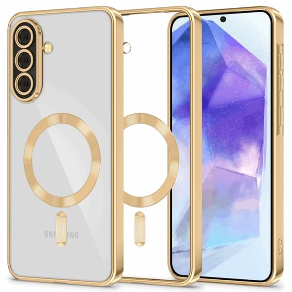 Tech-Protect Mobilskal till Galaxy A56 5G Magsafe Magflex - Shiny Guld Guld