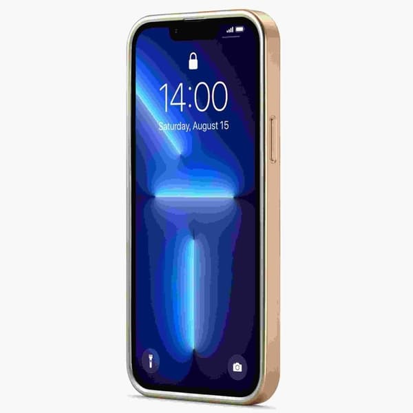 FIERRE SHANN Mobilskal till iPhone 13 Pro Max Äkta läder - Brun