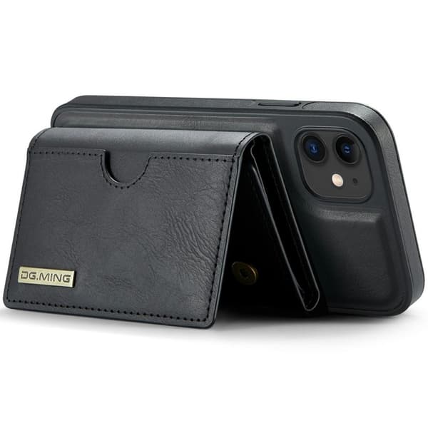 DG.MING M6 Series Mobilskal till iPhone 11 Magnetiskt Plånboksfodral Svart