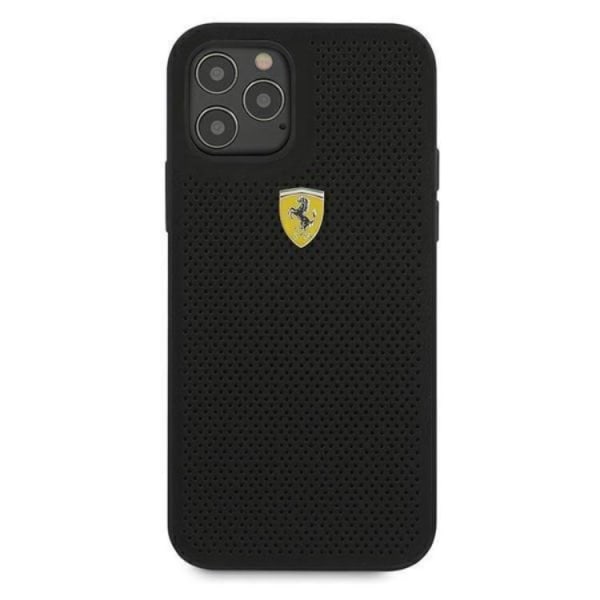 Ferrari On Track Perforated Skal iPhone 12 Pro Max - Musta