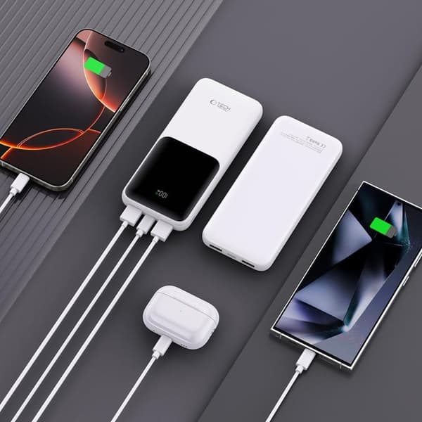 Tech-Protect Powerbank 10000mAh 22.5W - Vit Vit