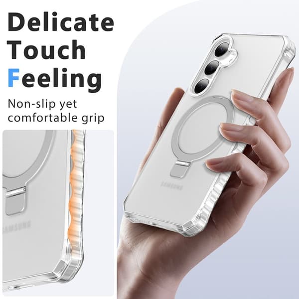 Mobilskal för Samsung Galaxy S26 Magnetiskt Kickstand TPU - Grå