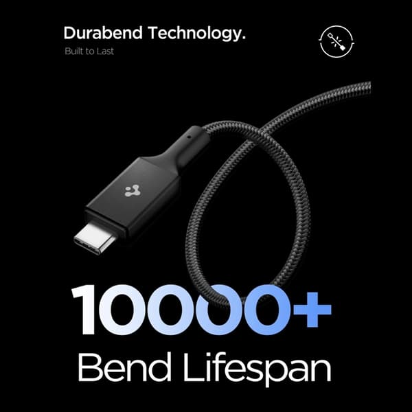 Spigen USB-C til USB-C 240W Kabel 150cm EB24015CC Svart