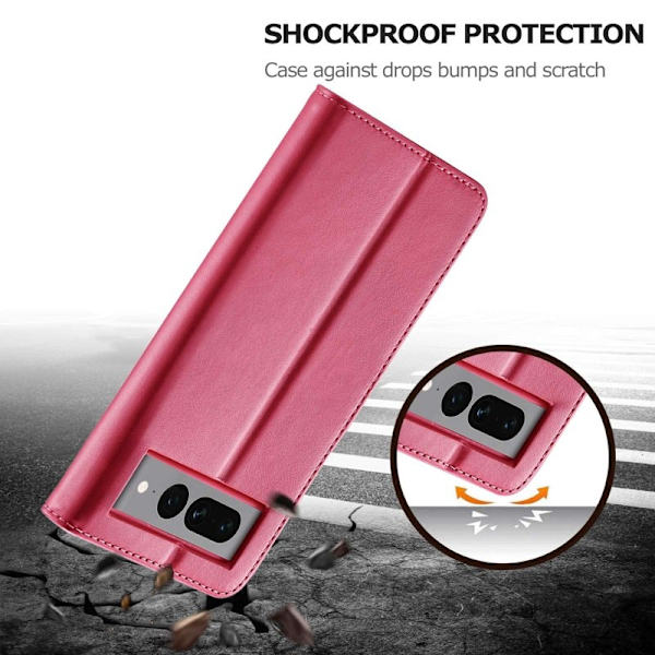 LC.IMEEKE Google Pixel 7 Pro Plånboksfodral Konstläder - Rosa