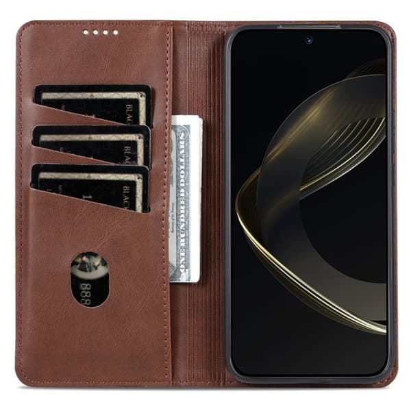 AZNS Oppo Find X9 Pro Plånboksfodral Konstläder - Brun