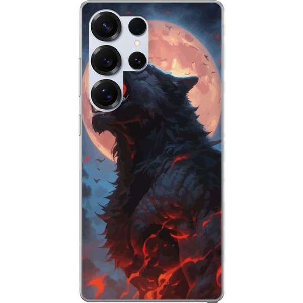 Telefontaske til Samsung Galaxy S25 Ultra med Howling Wolf