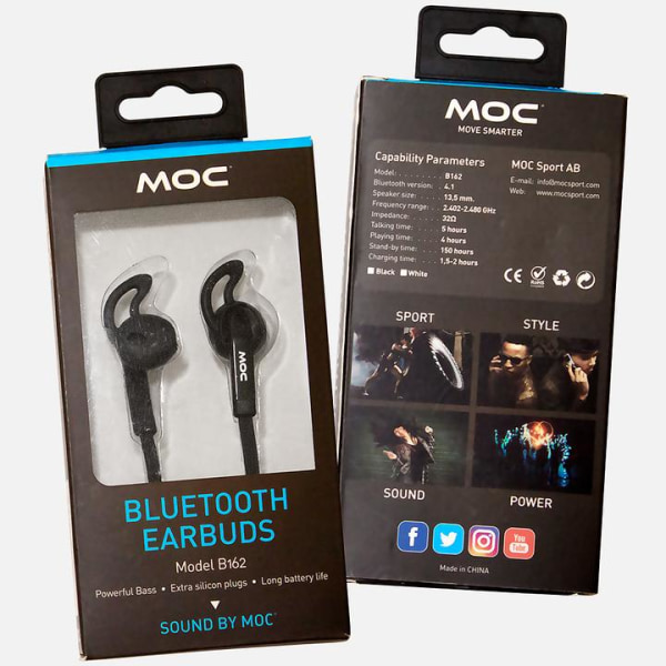 MOC Bluetooth Earbuds - Svart Svart