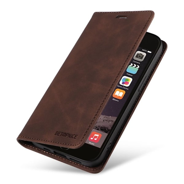 BETOPNICE 003 iPhone 6 Plus/7 Plus/8 Plus Plånboksfodral TPU+PU - Brun