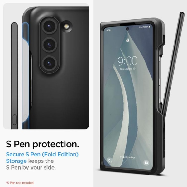 Spigen Galaxy Z Fold 5 Mobile Cover Thin Fit Pen - musta