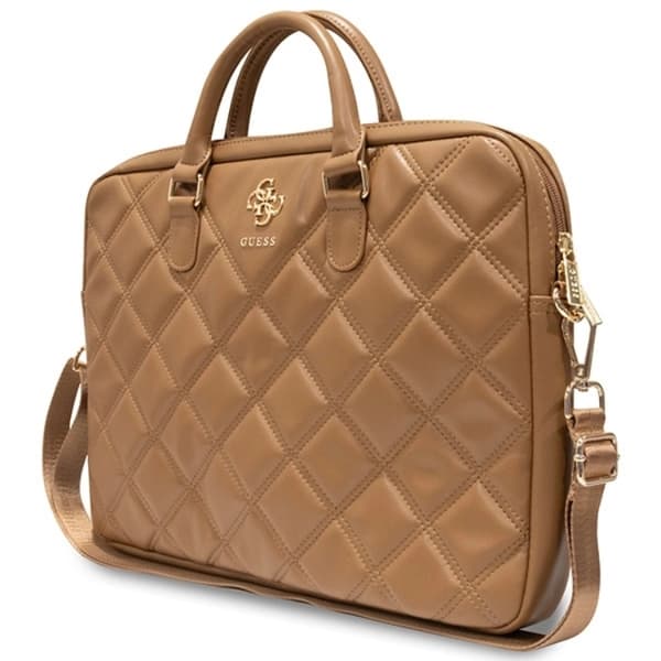 Guess Computertaske 16" Quiltet 4G - Brun Brun