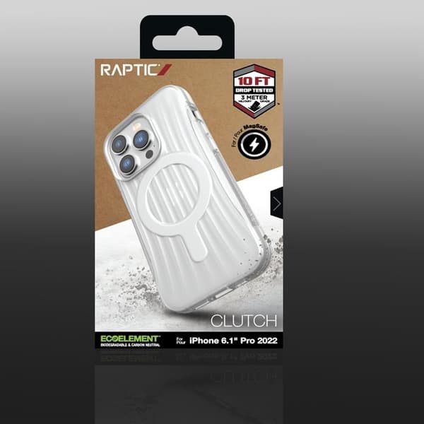 Raptic iPhone 14 Pro Max Kuori Magsafe Clutch - Läpinäkyvä Transparent