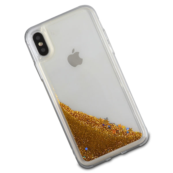 Glitter Skal till iPhone XS Max  - Guld Gul