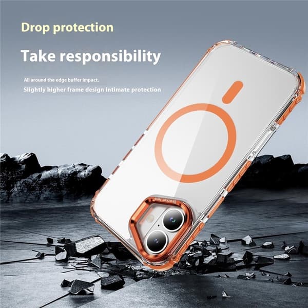 Mobilskal till iPhone 16 Plus MagSafe Kickstand - Orange Orange