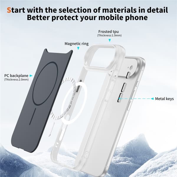 Mobilskal till iPhone Air MagSafe Skin Touch TPU PC Svart