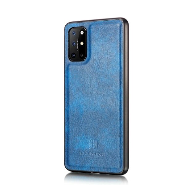 DG.MING OnePlus 8T Äkta Läder Plånboksfodral Blå
