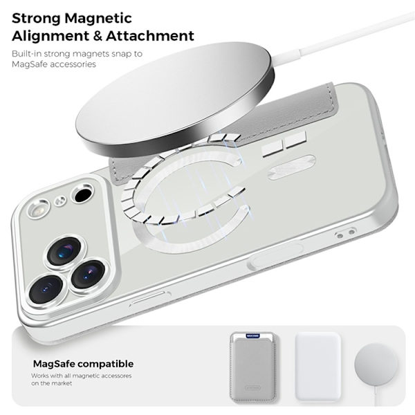iPhone 17 Pro Max Plånboksfodral MagSafe RFID Grå