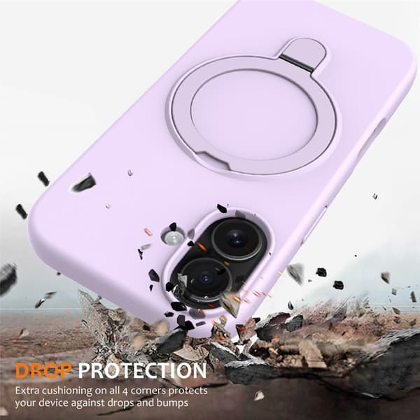 Mobilskal till iPhone 17 MagSafe Kickstand PC + Silikon - Lila Lila