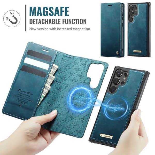 CaseMe Plånboksfodral för Samsung Galaxy S26 Ultra Konstläder RFID - Grön
