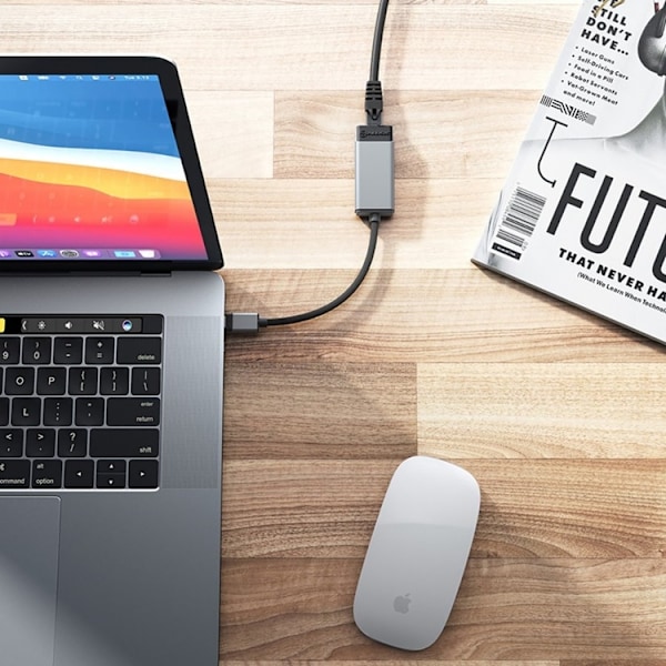 Alogic USB-C Till Ethernet Adaptar 15cm RJ45 Gigabit Svart