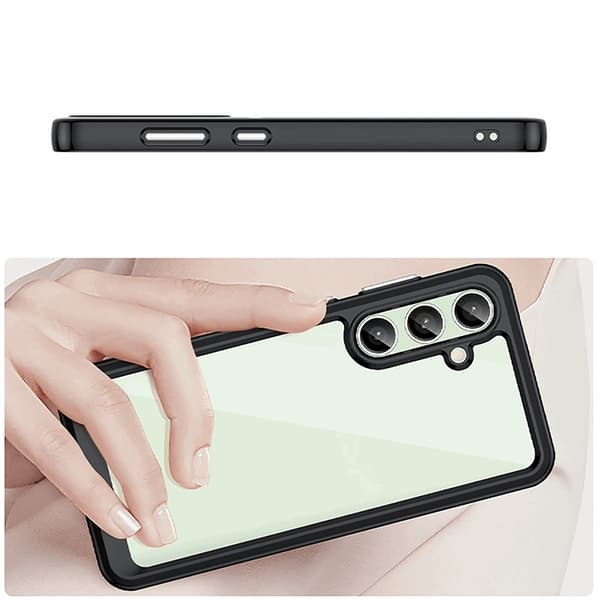 Mobilskal till Galaxy S24 FE Outer Space med Ram - Svart Black
