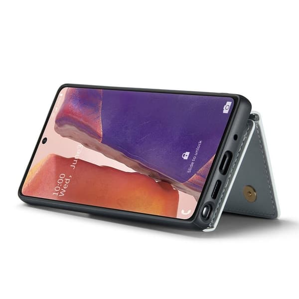 DG.MING M3 Series Konstläder Plånboksfodral för Samsung Galaxy Note20 5G Silver