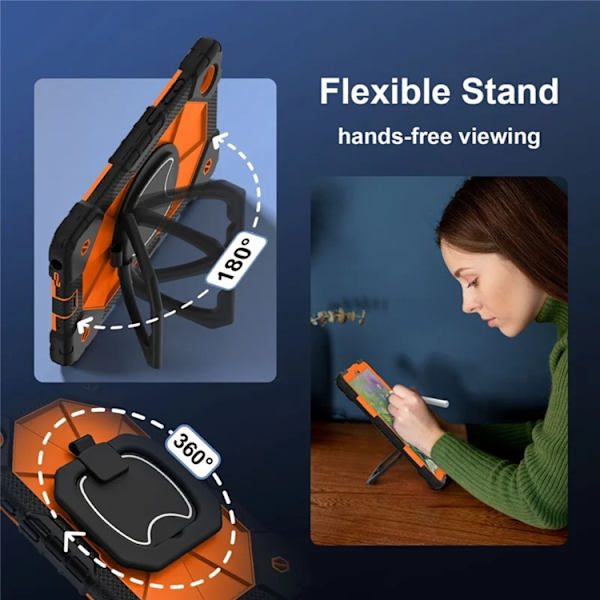 Lenovo Tab K9 Mobilskal Silikon Kickstand Orange