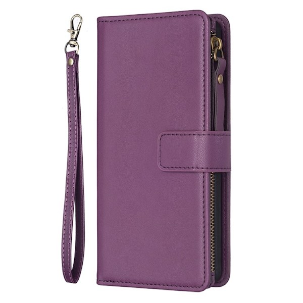 iPhone 15 Plus Plånboksfodral Zipper Flip - Lavender Lila