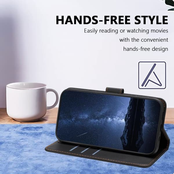 Plånboksfodral för Samsung Galaxy S26 Plus Konstläder Ställ - Svart