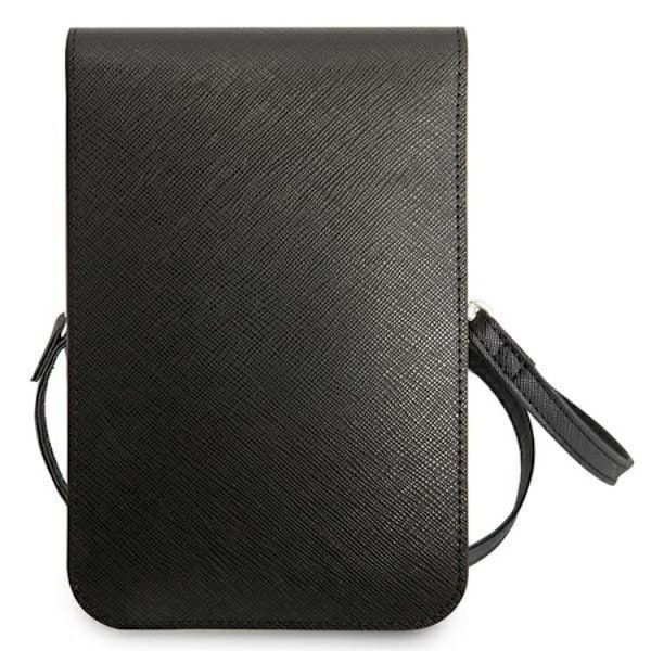 Guess Halsbandsfodral Saffiano Triangle - Svart Svart
